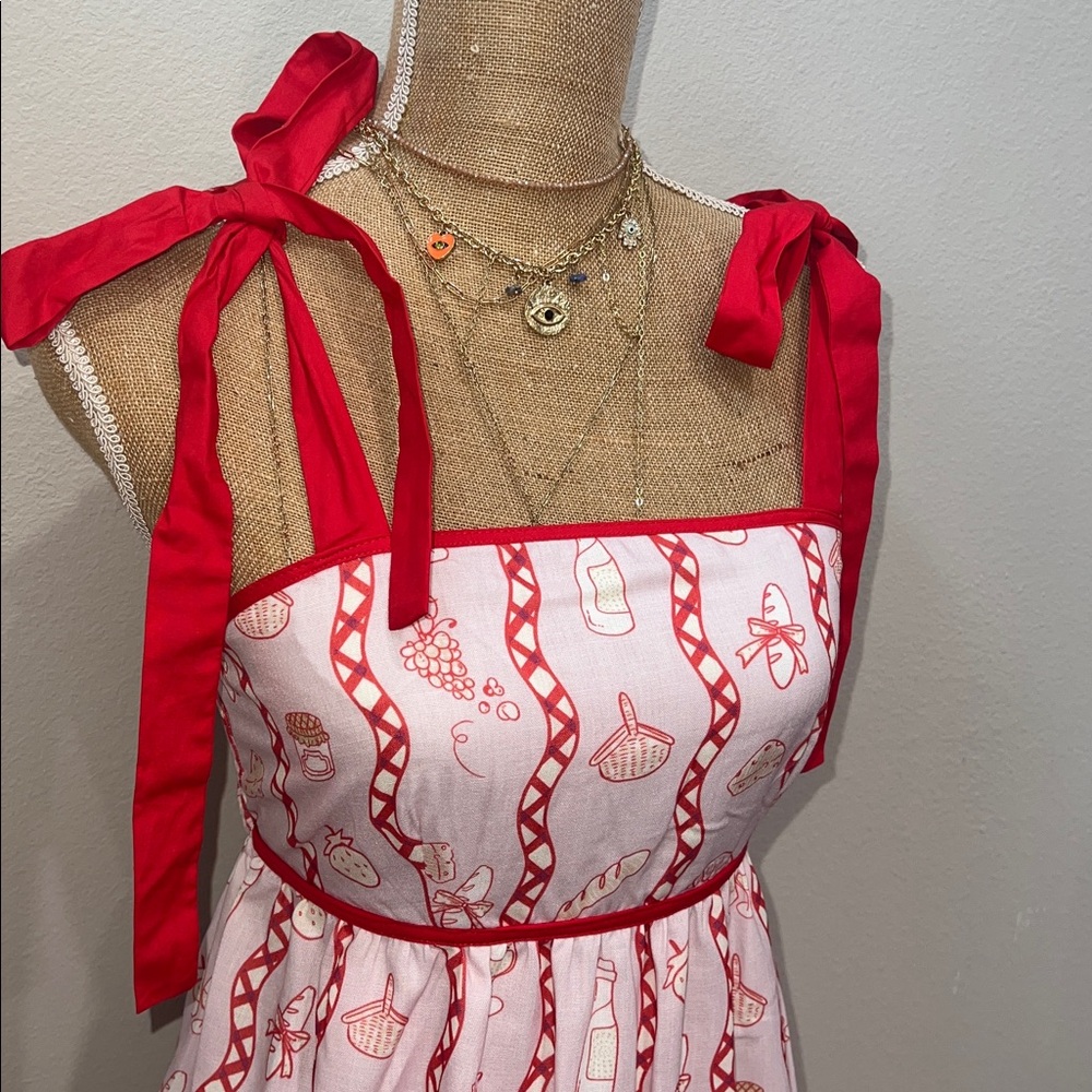 Red & Pink Maxi Dress Small 💗♥️ 🧁 dopamine dressing - Picture 2 of 11